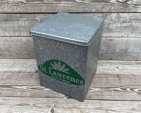 vintage metal milk box|vintage galvanized milk box.